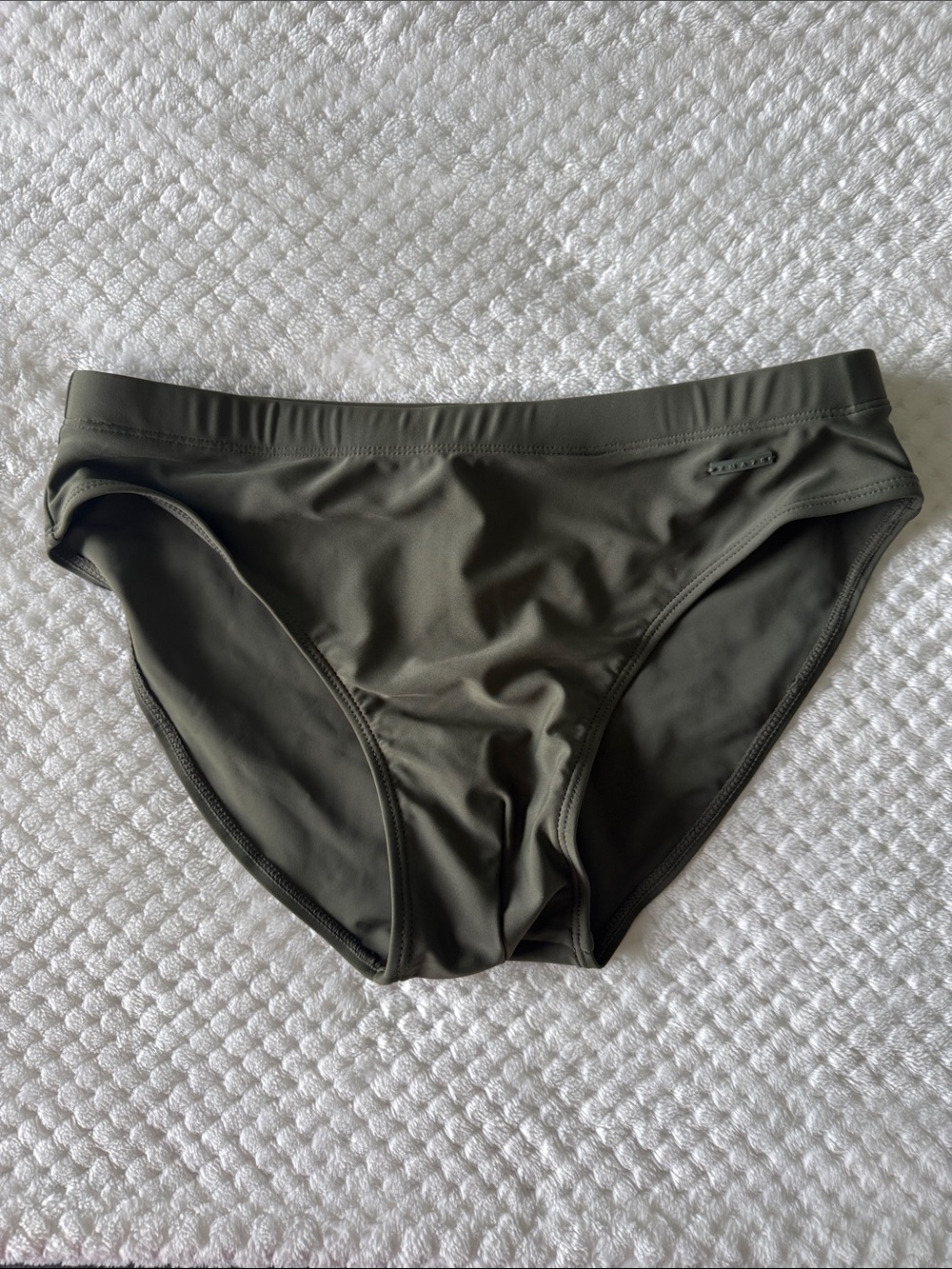 Men's Olive Green Swim Briefs Mens. Zara